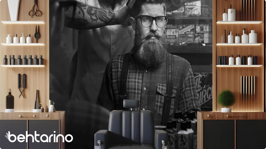 فضاسازی و نظم محیط آرایشگاه مردانه