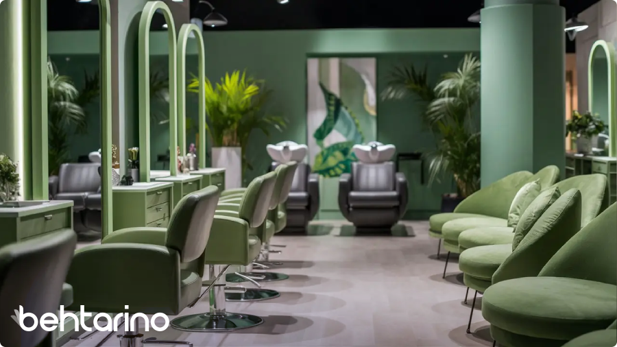 فضاسازی در دکوراسیون آرایشگاه زنانه